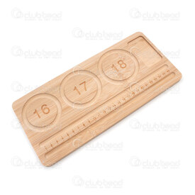 4001-0021-2 - Wood Bead Board for Bracelet Design 28X10X1cm (For Bracelet 16-17-18cm) 1pc 4001-0021-2,perl,montreal, quebec, canada, beads, wholesale