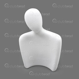 4001-0024-20WH - Resin Bust Display for Necklace 20x14cm White 1pc 4001-0024-20WH,Tools and accessories,Beading worktops and mats,montreal, quebec, canada, beads, wholesale