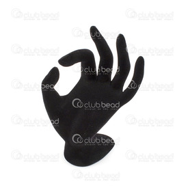 4001-0130-02 - Velvet-Resin Hand Display for Rings 17x11cm Black  1pc 4001-0130-02,Displays,For rings,Velvet-Resin,Hand Display,for Rings,17x11cm,Black,China,1pc,montreal, quebec, canada, beads, wholesale