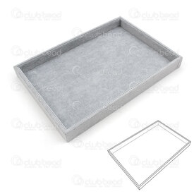 4001-0132-GY - Velvet Plate Display Blank 35x24x3cm Grey  1pc 4001-0132-GY,Displays,Plates,Velvet,Plate Display,Blank,35x24x3cm,Grey,China,1pc,montreal, quebec, canada, beads, wholesale