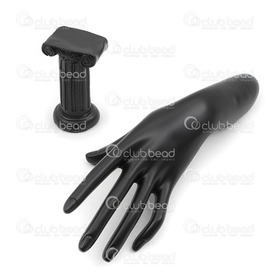 4001-0178 - Resin Hand Display for Rings with Mini Column 14X25cm Black  1pc 4001-0178,Displays,Resin,Resin,Hand Display,for Rings with Mini Column,14X25cm,Black,China,1pc,montreal, quebec, canada, beads, wholesale