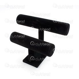 4001-0188 - Velvet Cylinder T Display Double For Bracelets 25X19cm Black  1pc 4001-0188,Displays,Foe bracelets,Velvet,Cylinder T Display Double,For Bracelets,25X19cm,Black,China,1pc,montreal, quebec, canada, beads, wholesale