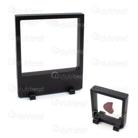 4001-0215-08 - Plastic suspend display, outer:18x23x2cm, inner: 15x15cm Black with two stand 1pc 4001-0215-08,Displays,montreal, quebec, canada, beads, wholesale