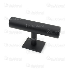 4001-0240-BLK - Faux Leather Cylinder T Display For Bracelets 23x14cm Black  1pc 4001-0240-BLK,Displays,Faux Leather,Cylinder T Display,For Bracelets,23x14cm,Black,China,1pc,montreal, quebec, canada, beads, wholesale