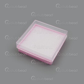 4001-0300 - Plastic Display Case With Clear Cover 62x62x22mm Pink 6pcs 4001-0300,Boxes,Plastic,Display Case,With Clear Cover,62x62x22mm,White,China,6pcs,montreal, quebec, canada, beads, wholesale