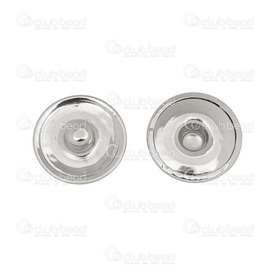 4005-0100-004WH - Snap! Metal Interchangeable Fastener Round With glueable surface 18mm Nickel 10pcs  Off Price Policy 4005-0100-004WH,montreal, quebec, canada, beads, wholesale