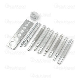 4005-1004 - Metal Snap Tool Set (6mm to 15mm) 11pcs (1set) 4005-1004,Tools and accessories,For Rivets,montreal, quebec, canada, beads, wholesale