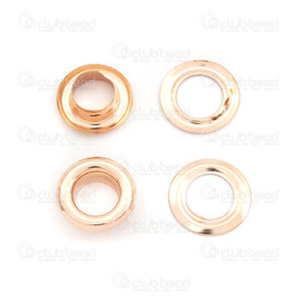 4005-5201-08BR - Brass Eyelets Round 8mm Inner Brass 14mm Outside 100sets 4005-5201-08BR,montreal, quebec, canada, beads, wholesale