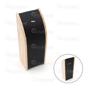 4007-0018-WBK - Bois Présentoir pour Collier 20x8x6cm Naturel avec Bande PU Noir 1pc 4007-0018-WBK,Présentoirs,À collier,Bois,Présentoir,for Necklace,20x8x6cm,Natural with Black PU Stripe,Chine,1pc,montreal, quebec, canada, beads, wholesale