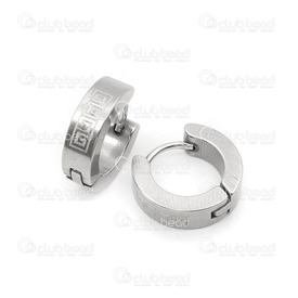 4007-0101-37-2 - Earring Stainless Steel Natural 4x13mm 1 Pair  Limited Quantity With Greek Fret Design 4007-0101-37-2,Finished jewelry,Earring,Earring,Stainless Steel,Natural,4x13mm,1 Pair,China,Limited Quantity,With Greek Fret Design,montreal, quebec, canada, beads, wholesale