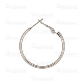 4007-0101-5530 - Stainless Steel 304 Leverback Hoop Earring 2x30mm Natural 1pair 4007-0101-5530,Findings,Earrings,Leverback,Stainless Steel 304,Leverback Hoop Earring,2x30mm,Grey,Natural,Metal,1pair,China,montreal, quebec, canada, beads, wholesale