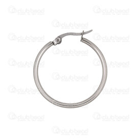 4007-0101-56 - Stainless Steel 316L Earring Hoop 30x2mm Natural 1 Pair 4007-0101-56,Finished jewelry,Stainless steel,montreal, quebec, canada, beads, wholesale