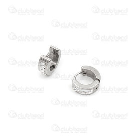 4007-0102-132 - Stainless steel earring Rhinestone white font 10x4mm Natural 1 pair 4007-0102-132,New Products,montreal, quebec, canada, beads, wholesale