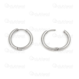 4007-0102-159-20 - Stainless Steel Earring Round Plain 20.5x2.5mm Natural 5 pairs 4007-0102-159-20,Finished jewelry,Stainless steel,montreal, quebec, canada, beads, wholesale