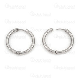 4007-0102-159-26 - Stainless Steel Earring Round Plain 25x3.0mm Natural 5 pairs 4007-0102-159-26,Finished jewelry,montreal, quebec, canada, beads, wholesale