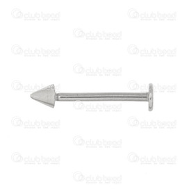 4007-0102-18 - Piercing Labret Stud Stainless Steel 316L Straight With Tip 10pcs 4007-0102-18,Clearance by Category,Stainless Steel,Piercing Labret Stud,Stainless Steel 316L,Straight,With Tip,10pcs,China,montreal, quebec, canada, beads, wholesale