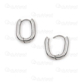 4007-0102-208-16 - Acier Inoxydable 304 Boucle d'Oreille Anneau a Levier Oval 15x11x2mm Naturel 4pcs (2pairs) 4007-0102-208-16,Bijoux finis,En acier inoxydable,montreal, quebec, canada, beads, wholesale