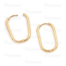 4007-0102-208GL - Stainless Steel 304 Earring Leverback U shape 22.5x14.5x2mm Gold 4pcs (2pairs) 4007-0102-208GL,Stainless Steel Earring,montreal, quebec, canada, beads, wholesale