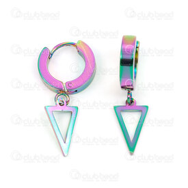 4007-0102-216AB - Stainles Steel Earring Leverback 2x9mm triangle Ab 1 pair china 4007-0102-216AB,Triangle inoxydable,montreal, quebec, canada, beads, wholesale