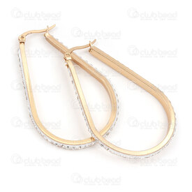 4007-0102-262GL - Stainles Steel Earring Leverback drop shape 45mm gold 1 pair china 4007-0102-262GL,goute,montreal, quebec, canada, beads, wholesale