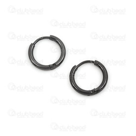 4007-0102-308-BK - Stainless Steel Earring Leverback Round 2x14mm Black 8pcs (4pairs) 4007-0102-308-BK,Finished jewelry,montreal, quebec, canada, beads, wholesale