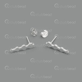 4007-0103-78SL - Stainless steel ear stud Fancy Arrow 18x4.5mm Silver 12pairs 4007-0103-78SL,Fleche,montreal, quebec, canada, beads, wholesale