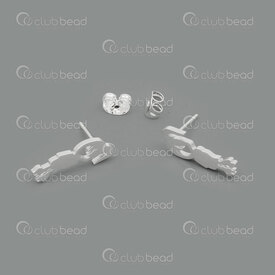 4007-0103-80SL - Acier Inoxydable Boucle d\'Oreille Fille 6x18mm Argent 12 paires 4007-0103-80SL,girls,montreal, quebec, canada, beads, wholesale