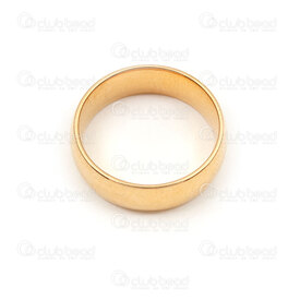 4007-0107-12GL - Stainless Steel 304 Finger Ring Circle 21x6mm Inner Diameter 17.5mm (size 7 Finger Ring) Gold Plated 10pcs 4007-0107-12GL,a,,montreal, quebec, canada, beads, wholesale