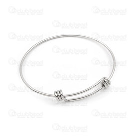4007-0211-112 - Acier Inoxydable Bracelet Ajustable Naturel 1 pc 4007-0211-112,montreal, quebec, canada, beads, wholesale