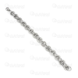 4007-0211-116 - stainless steel bracelet fancy hammered ring style natural 1pc 4007-0211-116,Clearance by Category,Jewelry,montreal, quebec, canada, beads, wholesale