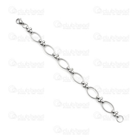 4007-0211-34 - Bracelet en Acier inoxydable 4007-0211-34,Bracelet,Stainless Steel 304,8'',1pc,montreal, quebec, canada, beads, wholesale