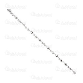 4007-0213-56 - Stainless steel Bracelet Heart 5x5mm Dolphin 9.5x5.5mm Natural 22cm 1pc 4007-0213-56,montreal, quebec, canada, beads, wholesale