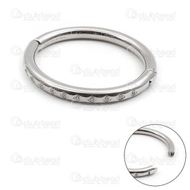 4007-0214-30 - stainless steel bangle with rhinestone Natural 1pc LIMITED QUANTITY! 4007-0214-30,Clearance by Category,Jewelry,montreal, quebec, canada, beads, wholesale