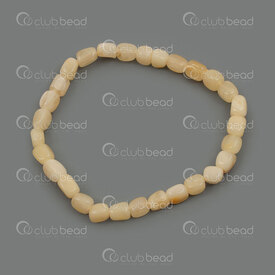 4007-0216-18 - Natural Semi Precious Stone Bead Bracelet Amber Free Form approx. 5x7mm on Elastic (approx. 25pcs) 1pc !LIMITED QUANTITY! 4007-0216-18,ambre,montreal, quebec, canada, beads, wholesale