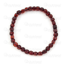 4007-0216-18B - Natural Semi Precious Stone Bead Bracelet Blood Amber Free Form 5mm on Elastic (approx. 25pcs) 1pc 4007-0216-18B,Finished jewelry,Semi-precious stone bracelets,montreal, quebec, canada, beads, wholesale