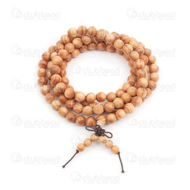 4007-0400-8mm - Rosary Mala Round 8mm Natural Blood Dragon Wood On elastic cord (108 beads) 1pc 4007-0400-8mm,1pc,Wood,Rosary,Mala,Wood,8MM,Round,Round,Blood Dragon Wood,Beige,Natural,China,1pc,On elastic cord (108 beads),montreal, quebec, canada, beads, wholesale