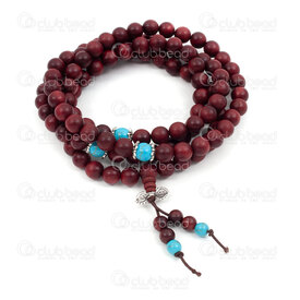 4007-0412-8mm - Rosary Mala Round 8mm Brown Rosewood On elastic cord (108 beads) 1pc 4007-0412-8mm,8MM,1pc,Rosary,Mala,Wood,8MM,Round,Round,Rosewood,Brown,Brown,China,1pc,On elastic cord (108 beads),montreal, quebec, canada, beads, wholesale