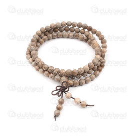 4007-0418-6mm - Rosary Mala Round 6mm Grey Gold Phoebe Wood On elastic cord (108 beads) 1pc 4007-0418-6mm,Malas Rosary,1pc,Rosary,Mala,Wood,6mm,Round,Round,Gold Phoebe Wood,Grey,Grey,China,1pc,On elastic cord (108 beads),montreal, quebec, canada, beads, wholesale