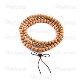 4007-0419-6mm - Wood Rosary Mala Round Natural Thuja sutchuenensis 6mm with guru bead No Disciples Beads 108pcs 4007-0419-6mm,montreal, quebec, canada, beads, wholesale