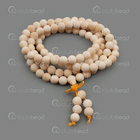 4007-0439-8mm - Wood Rosary Golden Bamboo 8mm on Elastic with Guru Bead 108pcs 4007-0439-8mm,Finished jewelry,Wooden malas,montreal, quebec, canada, beads, wholesale