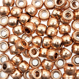 7142-0582-02 - Bille PonyBead Anneau 9mm Cuivre Opaque Metallique Trou 3mm 100pcs République Tcheque 7142-0582-02,3mm czech,montreal, quebec, canada, beads, wholesale