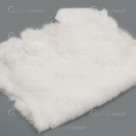7880-0999-00 - Rabbit Fur Skin White appr.15X15in (38X38cm) 1pc 7880-0999-00,Textile,Fur scraps,montreal, quebec, canada, beads, wholesale