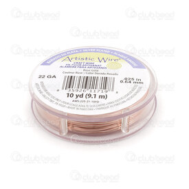 AWS-22S-21-10YD - Artistic Wire Copper Wire Silver Plated Rose Gold 22 Gauge App.9m (29.5ft) USA AWS-22S-21-10YD,Copper,Copper,Wire,Silver Plated,22 Gauge,Rose Gold,App.9m (29.5ft),USA,Artistic Wire,montreal, quebec, canada, beads, wholesale