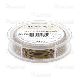 AWS-24-24-20YD - Artistic Wire Fils Cuivre 24 Jauge Laiton Antique 20 Verges Pakistan AWS-24-24-20YD,Cuivre,Laiton Antique,Cuivre,Fils,24 Jauge,Laiton Antique,20 Yards,Pakistan,Artistic Wire,montreal, quebec, canada, beads, wholesale