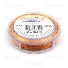 AWS-26-10-30YD - Artistic Wire Fil Cuivre 26 Jauge Cuivre naturel 27.3m (30vg) Pakistan AWS-26-10-30YD,artistic wire,Cuivre,Fils,26 Jauge,Natural Copper,27.3m (30yd),Pakistan,Artistic Wire,montreal, quebec, canada, beads, wholesale