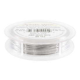 AWS-26-SS-30YD - Artistic Wire Stainless Steel 304 Wire 26 Gauge 30 Yards USA AWS-26-SS-30YD,Aluminum,Stainless Steel 304,Wire,26 Gauge,30 Yards,USA,Artistic Wire,montreal, quebec, canada, beads, wholesale