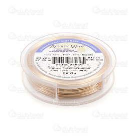 AWS-26S-03-30YD - Artistic Wire Copper Wire Silver Plated Golden 26 Gauge App.27.4m (89.8ft) Pakistan AWS-26S-03-30YD,Copper,Copper,Wire,Silver Plated,26 Gauge,Golden,App.27.4m (89.8ft),Pakistan,Artistic Wire,montreal, quebec, canada, beads, wholesale
