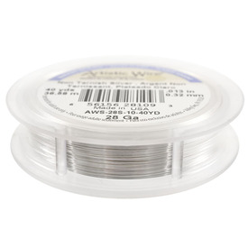 AWS-28S-10-40YD - Artistic Wire Copper Wire Silver Plated 28 Gauge Non-Tarnish Silver 40 Yards USA AWS-28S-10-40YD,Metallic wires,Copper,Silver plated,Copper,Wire,Silver Plated,28 Gauge,Silver,Non-Tarnish,40 Yards,USA,Artistic Wire,montreal, quebec, canada, beads, wholesale