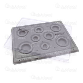 BBS8F-C - Bracelet Bead Board 8 sizes (5.5 - 9 inch) with Clear Lid 27.3x34.9cm 1pc BBS8F-C,Bracelet Bead Board,Bead Board,for Bracelets (8 sizes 5.5 to 9 in),With Clear Cover,27.3x35cm,Grey,1pc,China,Bead Smith,montreal, quebec, canada, beads, wholesale