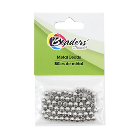 BC1-1111-0904-WH - Metal Bead Round 4mm Nickel Nickel Free 60pcs BC1-1111-0904-WH,Findings,Beaders' Choice,4mm,Bead,Metal,Metal,4mm,Round,Round,Grey,Nickel,Nickel Free,China,60pcs,montreal, quebec, canada, beads, wholesale